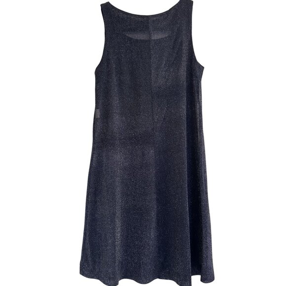 Vintage Betsey Johnson Womens Y2k 90s Black Glitter Sleeveless Mini Dress Size S - Picture 4 of 7